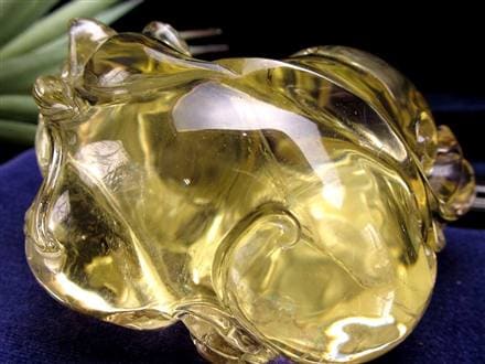 レモンクォーツ 貔貅 ヒキュウ 彫刻 置物 財運