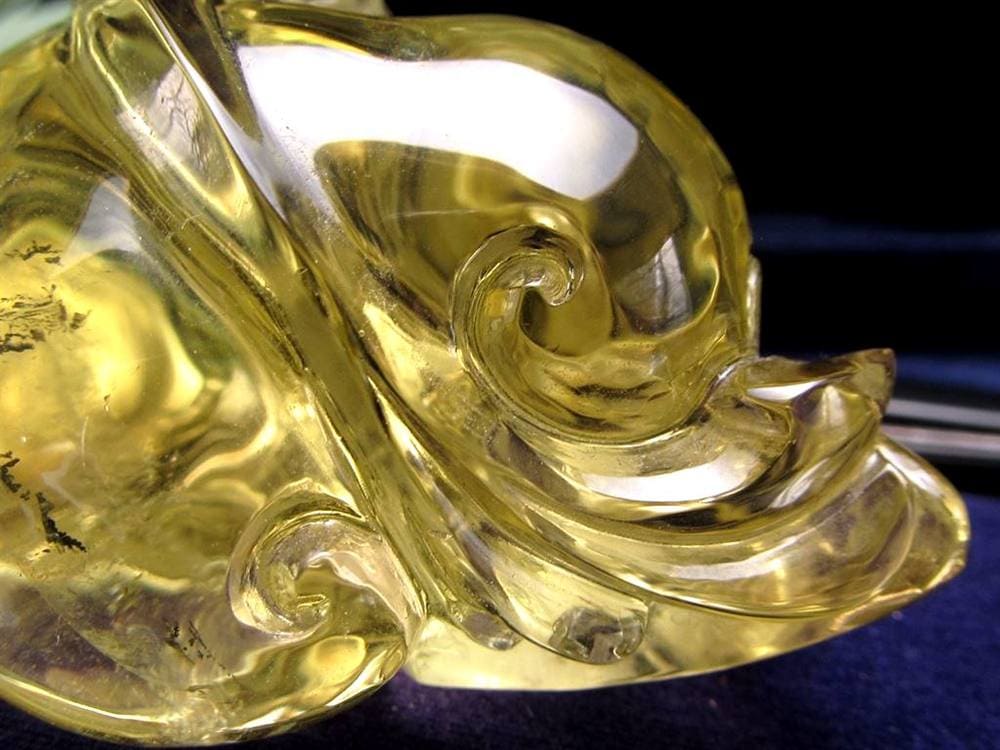 レモンクォーツ 貔貅 ヒキュウ 彫刻 置物 財運