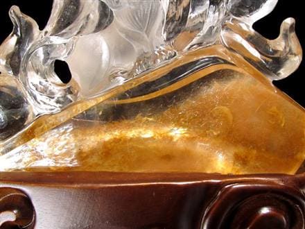 縁起物 九尾の狐 神獣 天然水晶 置物