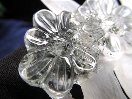 縁起物 九尾の狐 神獣 天然水晶 置物