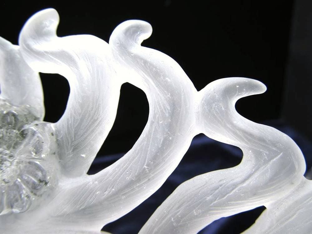 縁起物 九尾の狐 神獣 天然水晶 置物
