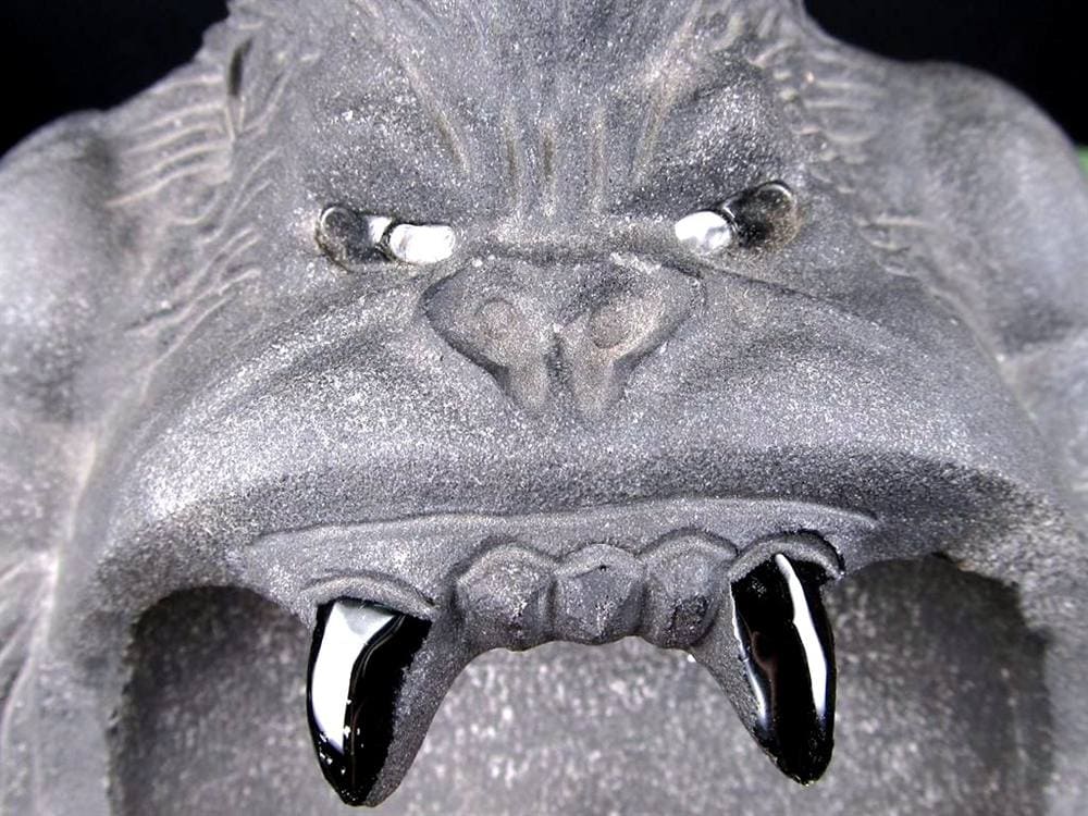 オブシディアン 黒曜石 天然石置物 パワーストーン置物 ゴリラ彫刻 魔除け