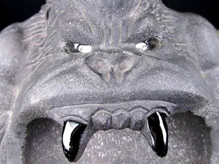 オブシディアン 黒曜石 天然石置物 パワーストーン置物 ゴリラ彫刻 魔除け