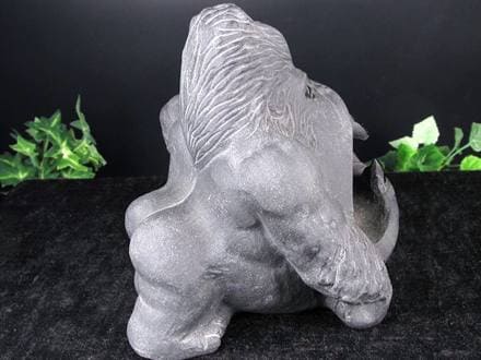 オブシディアン 黒曜石 天然石置物 パワーストーン置物 ゴリラ彫刻 魔除け