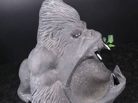 オブシディアン 黒曜石 天然石置物 パワーストーン置物 ゴリラ彫刻 魔除け