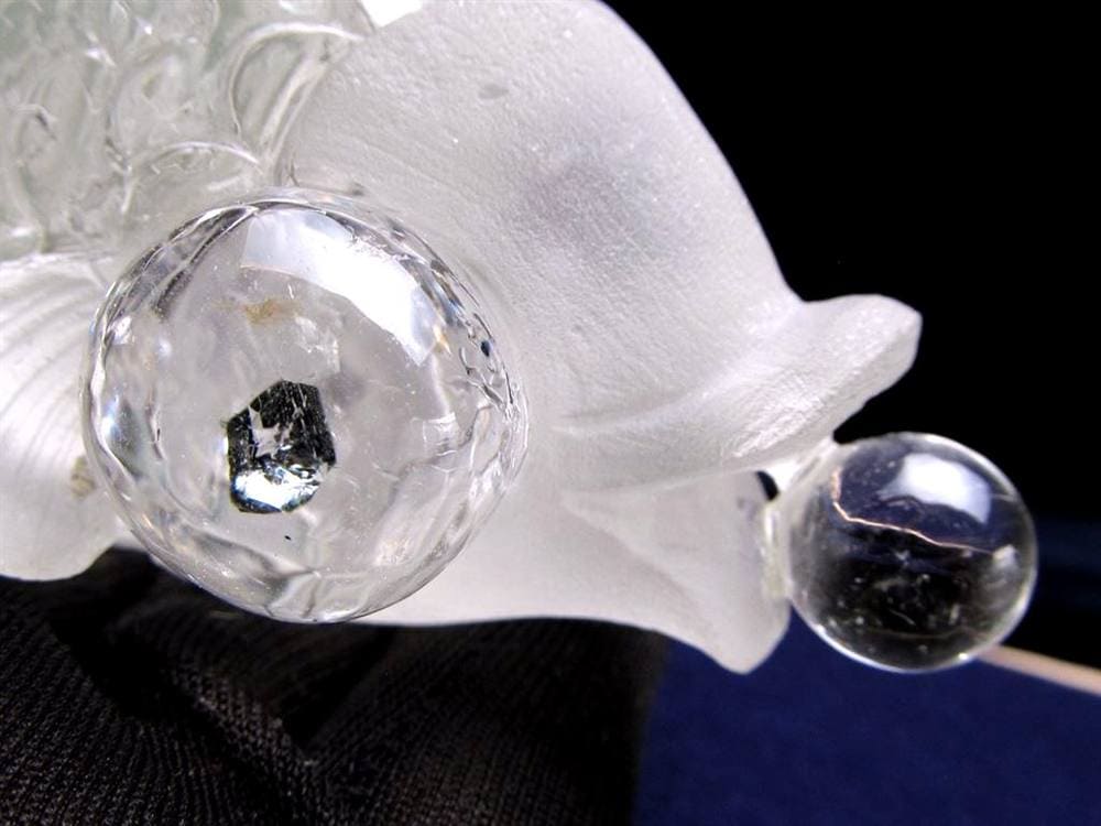 金魚 水晶 デメキン マイカ 彫刻置物