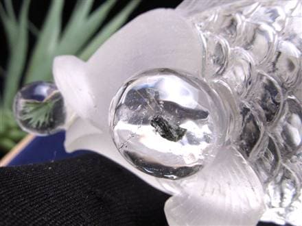 金魚 水晶 デメキン マイカ 彫刻置物