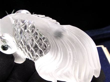 金魚 水晶 デメキン マイカ 彫刻置物