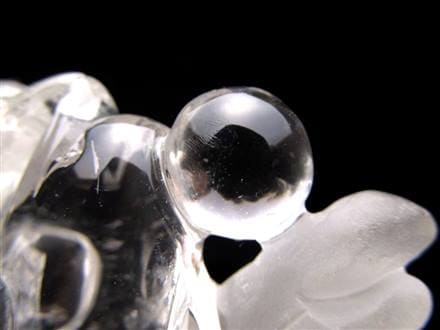 縁起物 イルカ 天然水晶 彫刻 置物