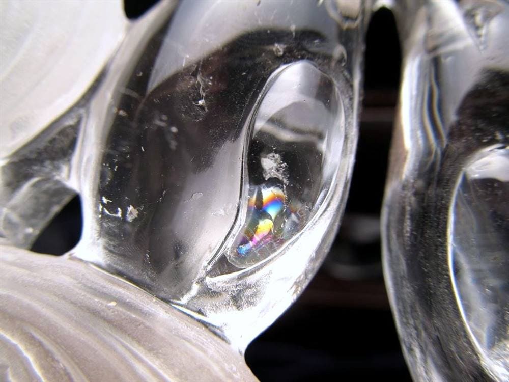 縁起物 イルカ 天然水晶 彫刻 置物