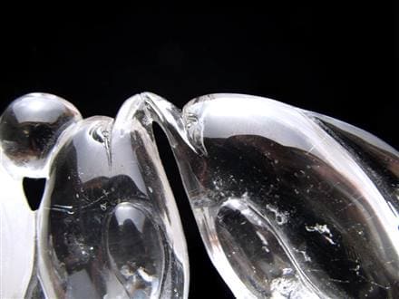 縁起物 イルカ 天然水晶 彫刻 置物