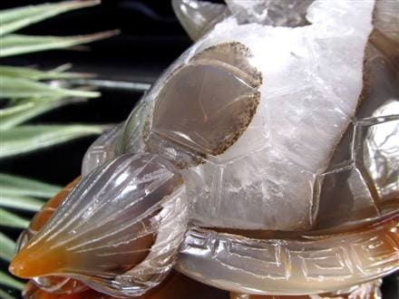 瑪瑙 メノウ めのう 龍穴アゲート トレジャー瑪瑙 龍亀 ロングイ 彫刻 置物