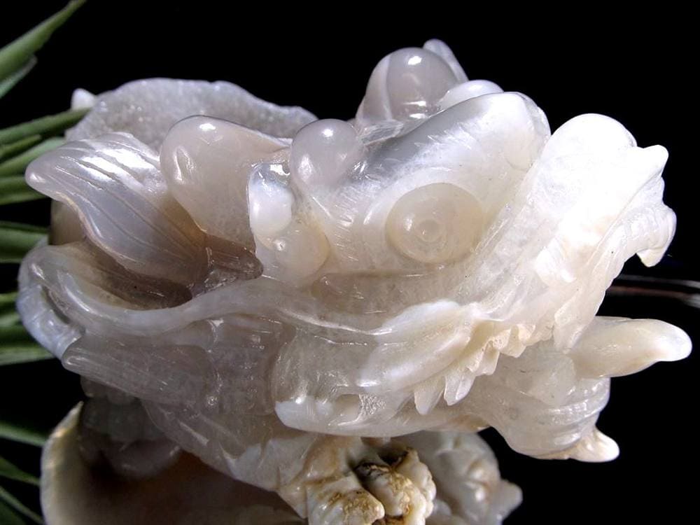 瑪瑙 メノウ めのう 龍穴アゲート トレジャー瑪瑙 龍亀 ロングイ 彫刻 置物