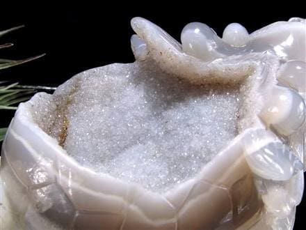 瑪瑙 メノウ めのう 龍穴アゲート トレジャー瑪瑙 龍亀 ロングイ 彫刻 置物