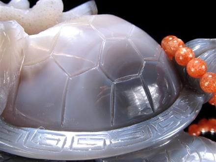 瑪瑙 メノウ めのう 龍穴アゲート トレジャー瑪瑙 龍亀 ロングイ 彫刻 置物