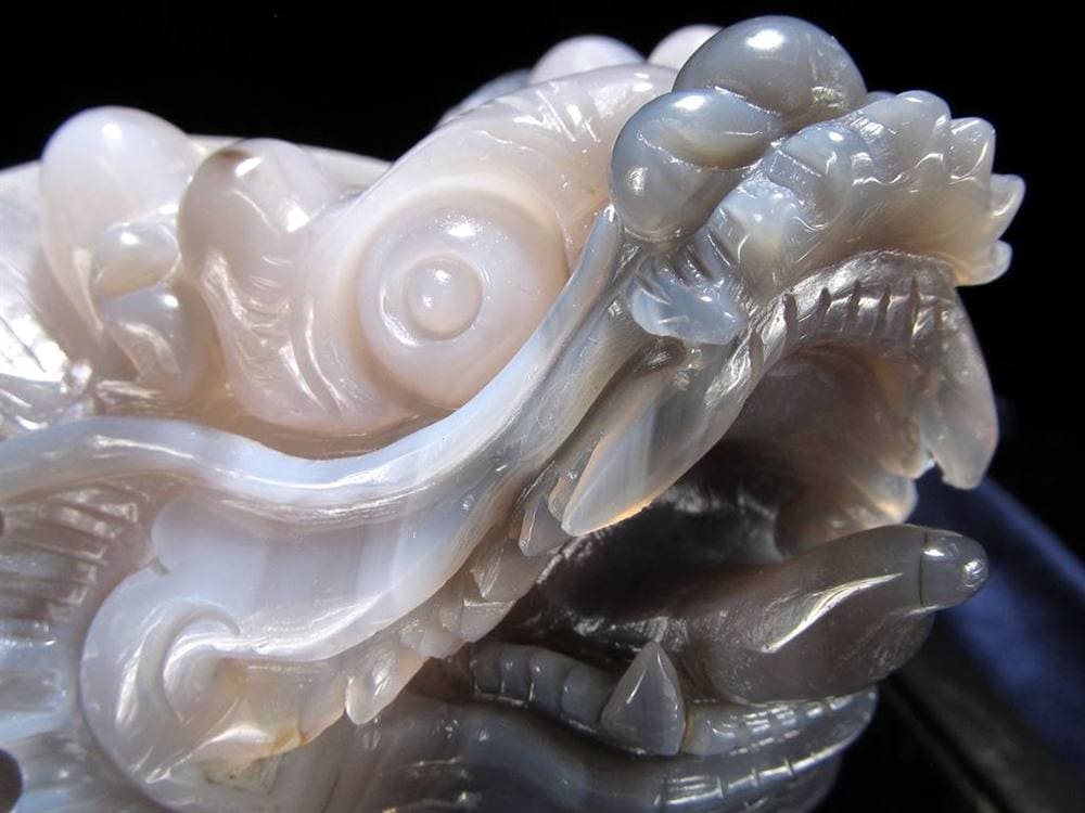 瑪瑙 メノウ めのう 龍穴アゲート トレジャー瑪瑙 龍亀 ロングイ 彫刻 置物