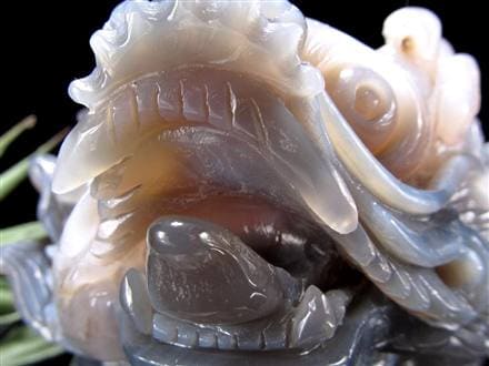 瑪瑙 メノウ めのう 龍穴アゲート トレジャー瑪瑙 龍亀 ロングイ 彫刻 置物