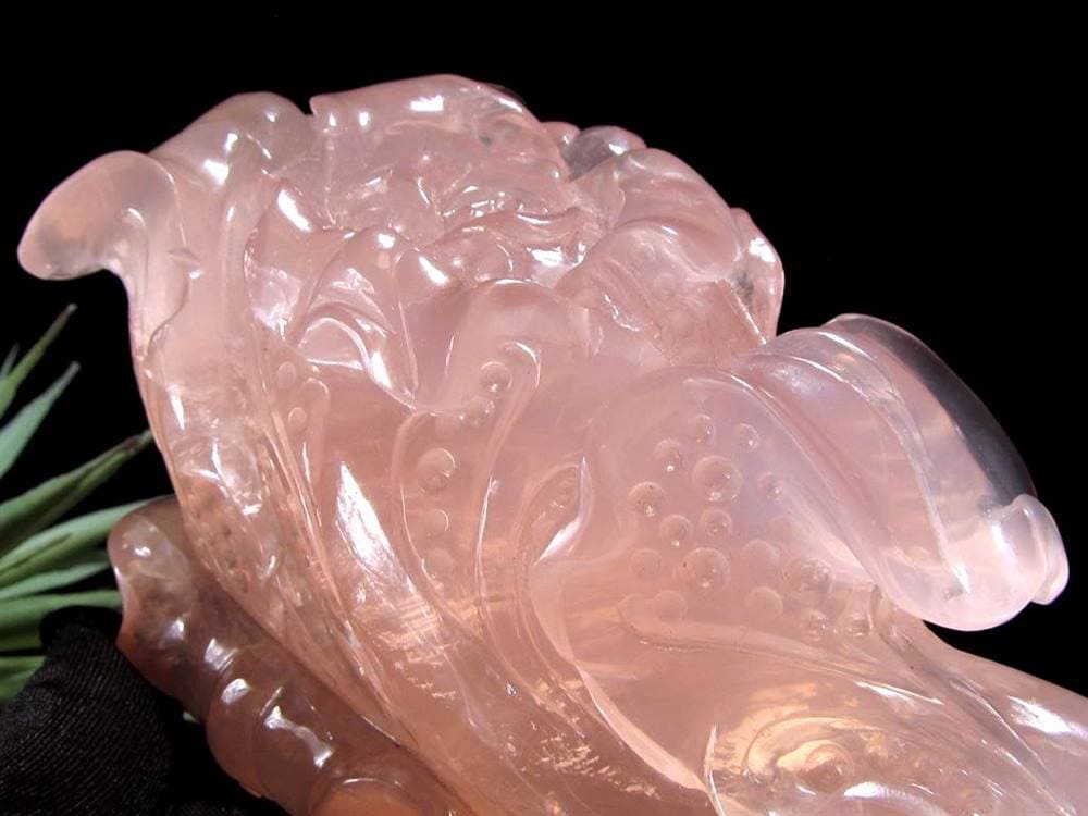 文昌筆 文昌帝君 ローズクォーツ 文昌神 彫刻 風水.学業 薔薇