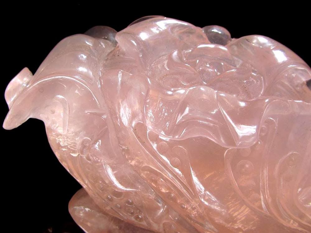 文昌筆 文昌帝君 ローズクォーツ 文昌神 彫刻 風水.学業 薔薇