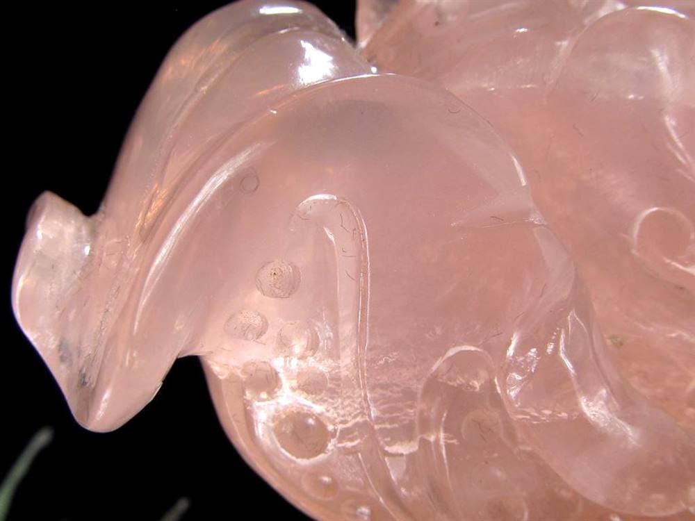 文昌筆 文昌帝君 ローズクォーツ 文昌神 彫刻 風水.学業 薔薇