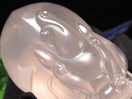 ローズクォーツ 貔貅 ヒキュウ 彫刻 置物 財運