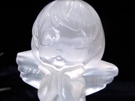 セレナイト 彫刻 置物 天使 エンジェル