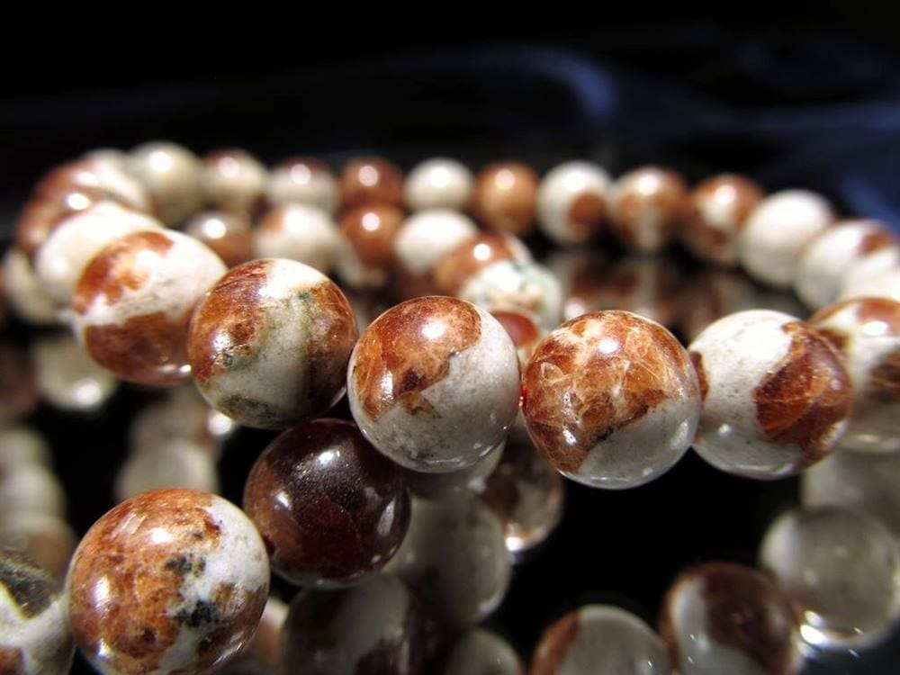 ガーネット グロッシュラー ブレスレット アプライト 半花崗岩