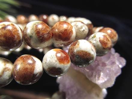 ガーネット グロッシュラー ブレスレット アプライト 半花崗岩