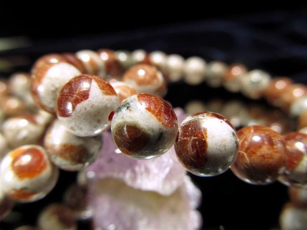 ガーネット グロッシュラー ブレスレット アプライト 半花崗岩