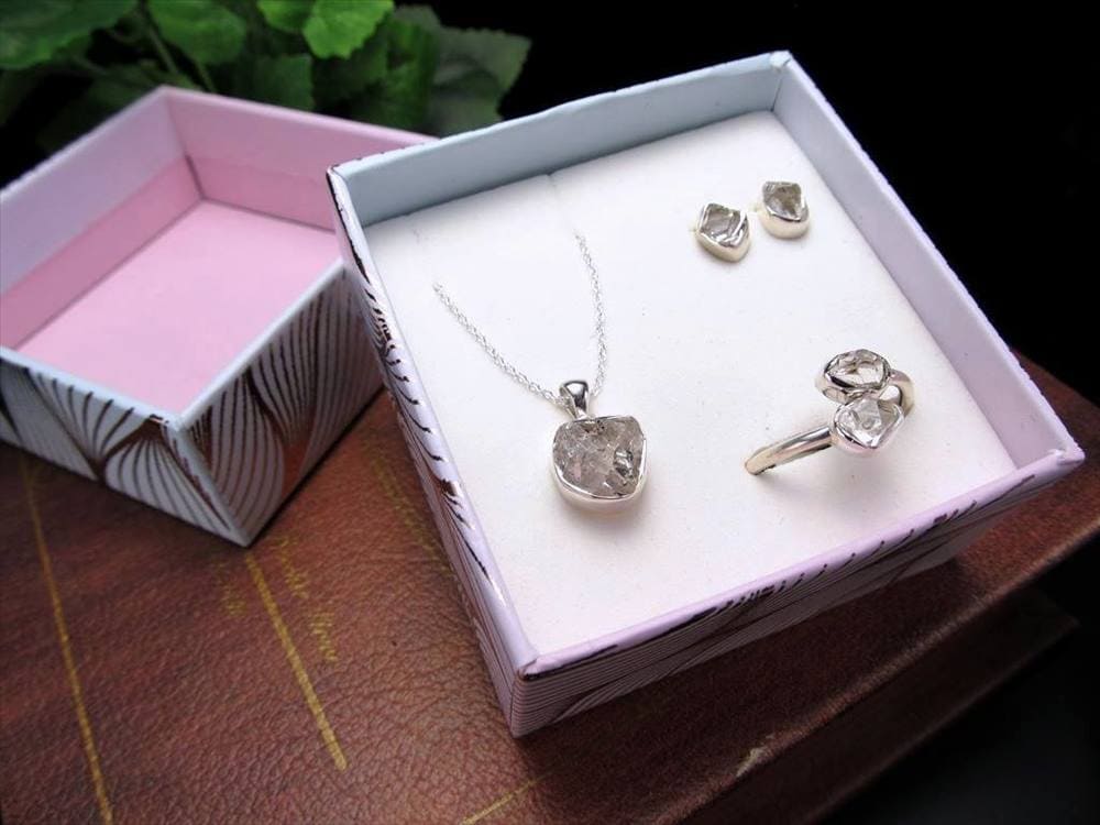 ハーキマーダイアモンド ハーキマー水晶 ネックレス 指輪 ピアス