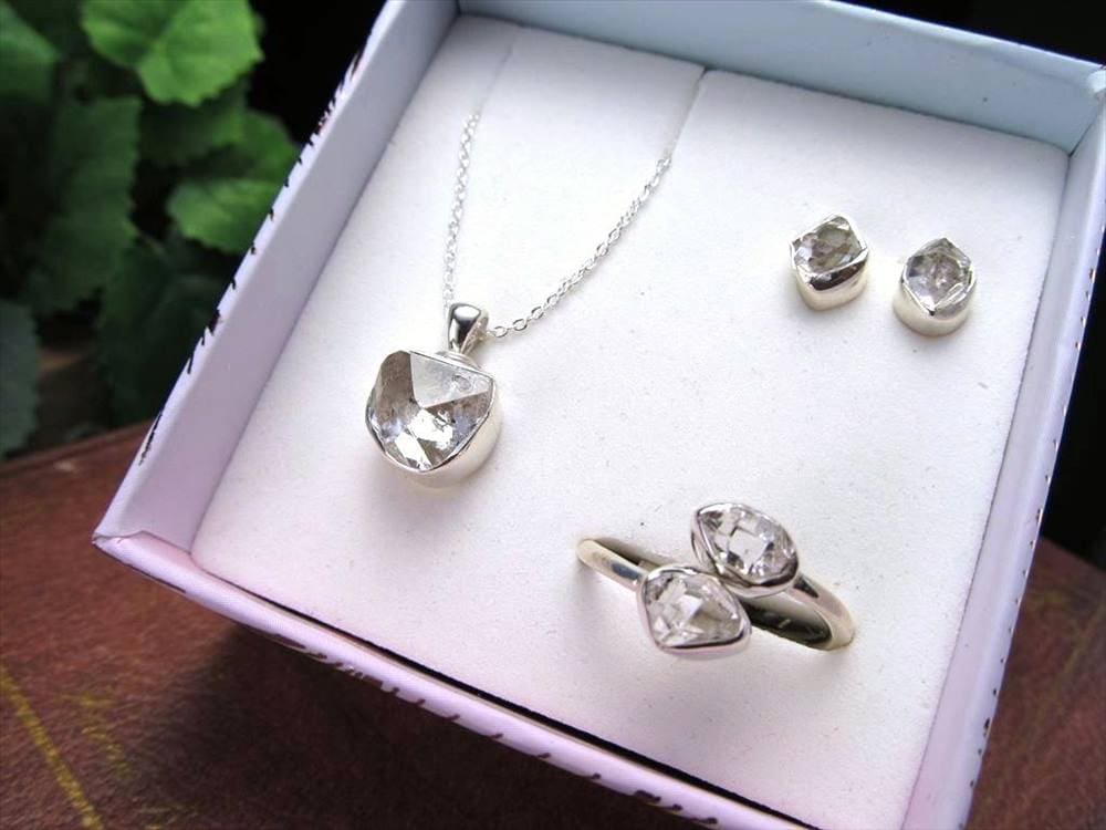 ハーキマーダイアモンド ハーキマー水晶 ネックレス 指輪 ピアス