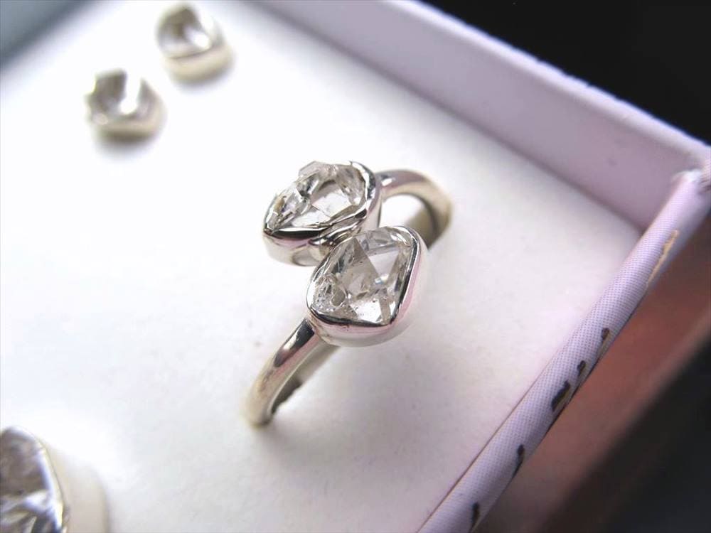 ハーキマーダイヤモンド ハーキマー水晶 ネックレス 指輪 ピアス