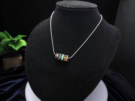 アンバー 琥珀 ペンダント ネックレス Silver925