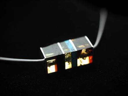 アンバー 琥珀 ペンダント ネックレス Silver925