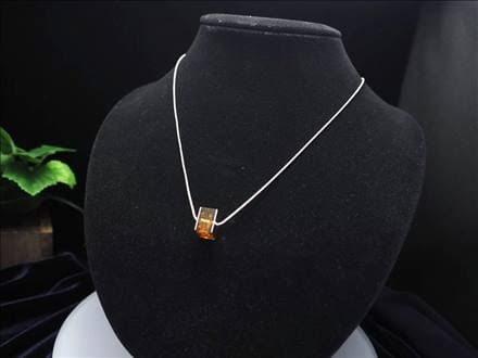 アンバー 琥珀 ペンダント ネックレス Silver925