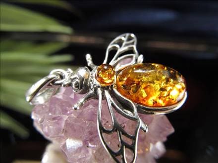 アンバー 琥珀 ペンダント ネックレス Silver925