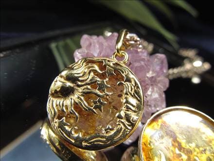 アンバー 琥珀 ペンダント ネックレス Silver925