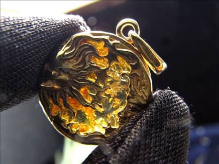 アンバー 琥珀 ペンダント ネックレス Silver925