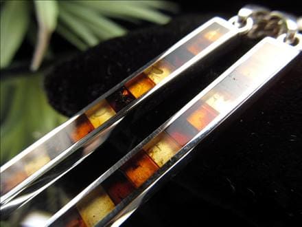 アンバー 琥珀 ペンダント ネックレス Silver925