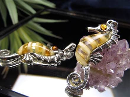 アンバー 琥珀 ペンダント ネックレス Silver925