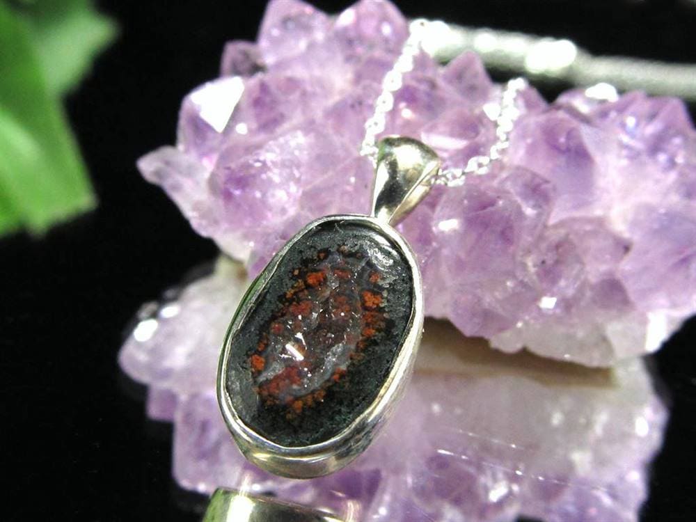 アゲート 瑪瑙 ジオード トレジャーメノウ 晶洞 ペンダントトップ