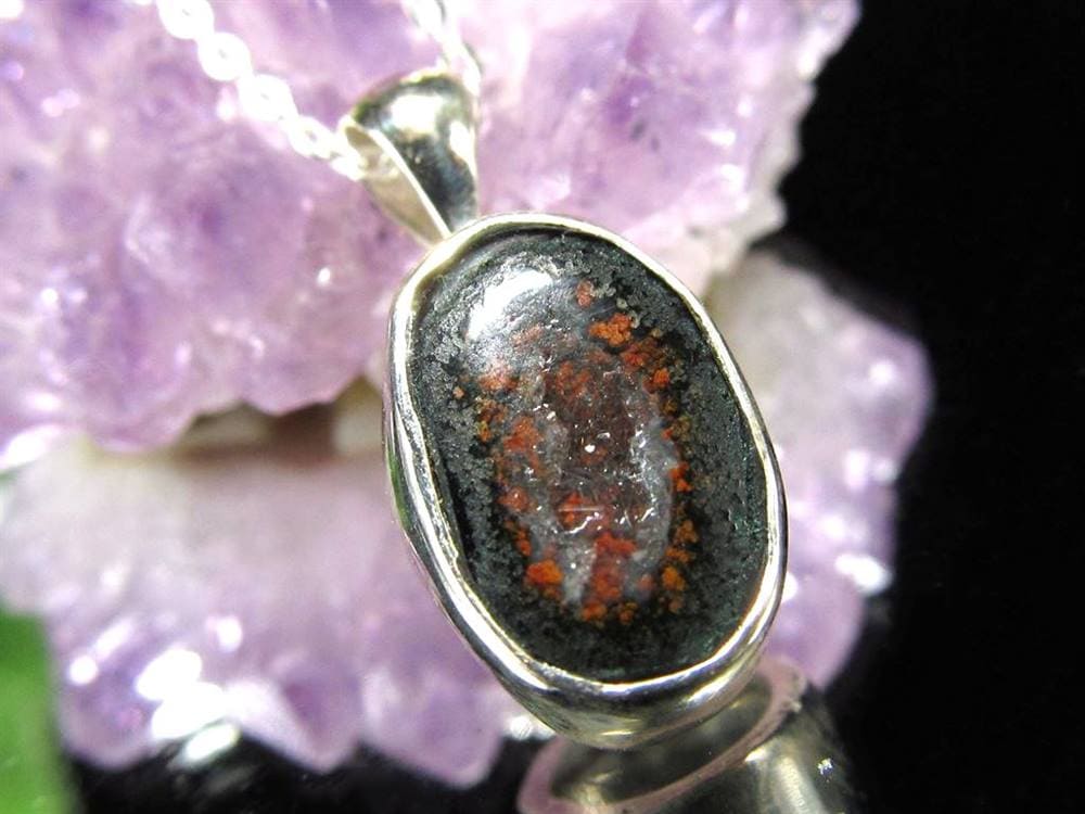 アゲート 瑪瑙 ジオード トレジャーメノウ 晶洞 ペンダントトップ