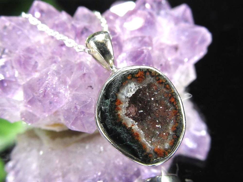 アゲート 瑪瑙 ジオード トレジャーメノウ 晶洞 ペンダントトップ