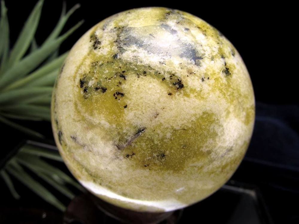 グリーンオパール 緑蛋白石 コモンオパール 丸玉 スフィア