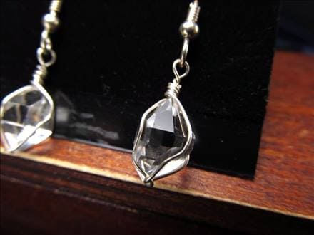 ハーキマーダイヤモンド ハーキマーダイヤモンド ピアス 原石 結晶