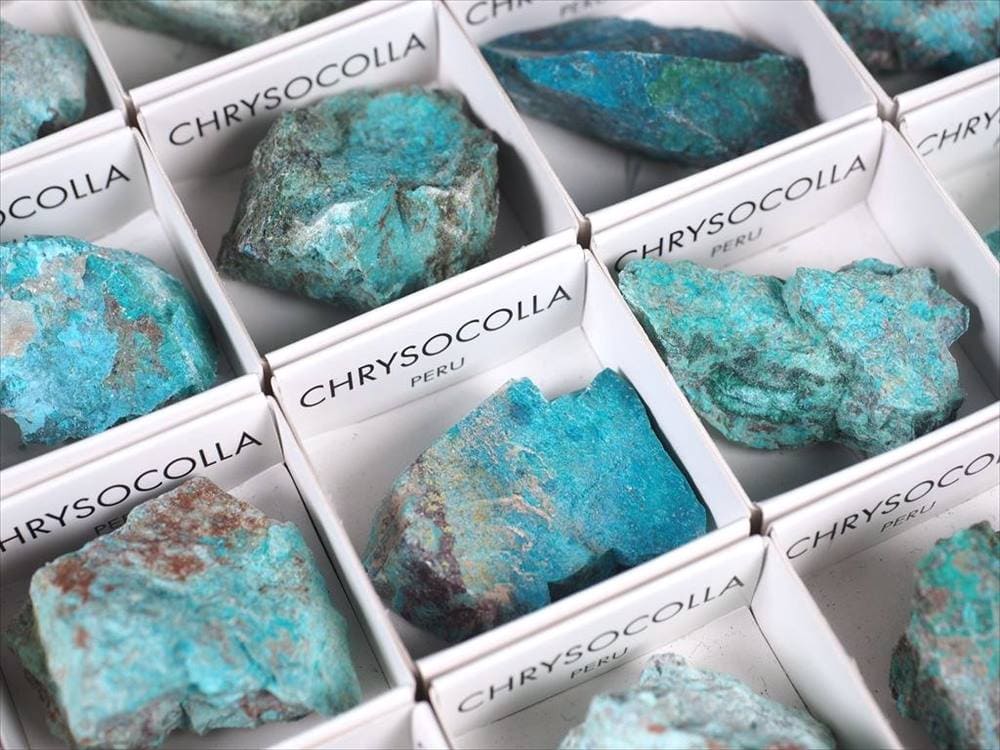 ミニチュア原石 コレクション原石 クリソコラ 珪孔雀石 CHRYSOCOLLA