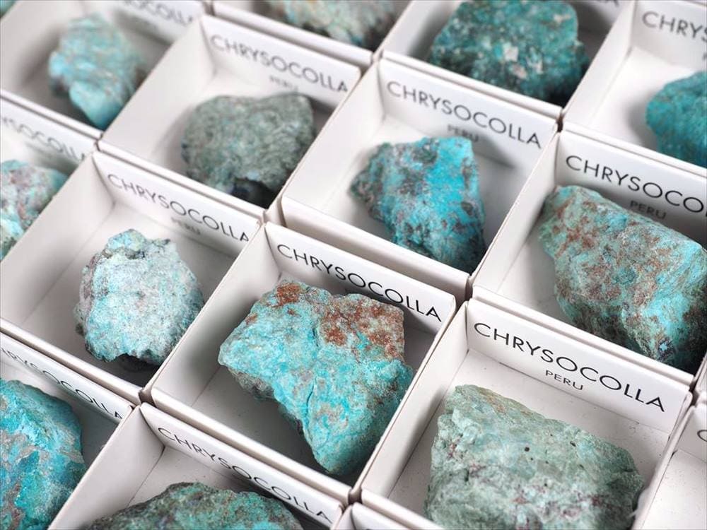 ミニチュア原石 コレクション原石 クリソコラ 珪孔雀石 CHRYSOCOLLA