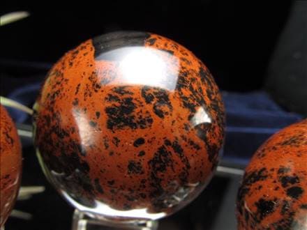 オブシディアン マホガニー ブラウン 丸玉 置物