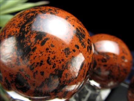 オブシディアン マホガニー ブラウン 丸玉 置物