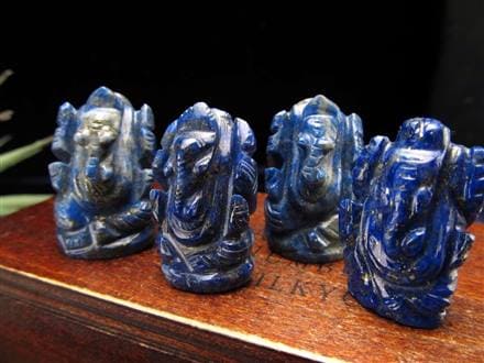 ガネーシャ 夢を叶える象 ガネーシャ彫刻 ラピスラズリ 天然石ガネーシャ